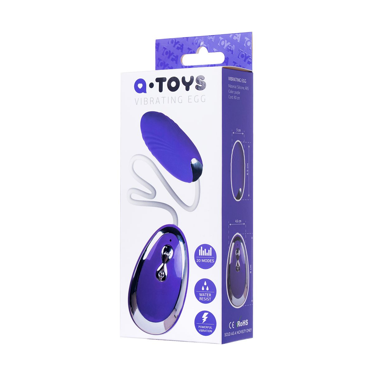 Купить фиолетовое виброяйцо a-toys - 6,5 см. Image