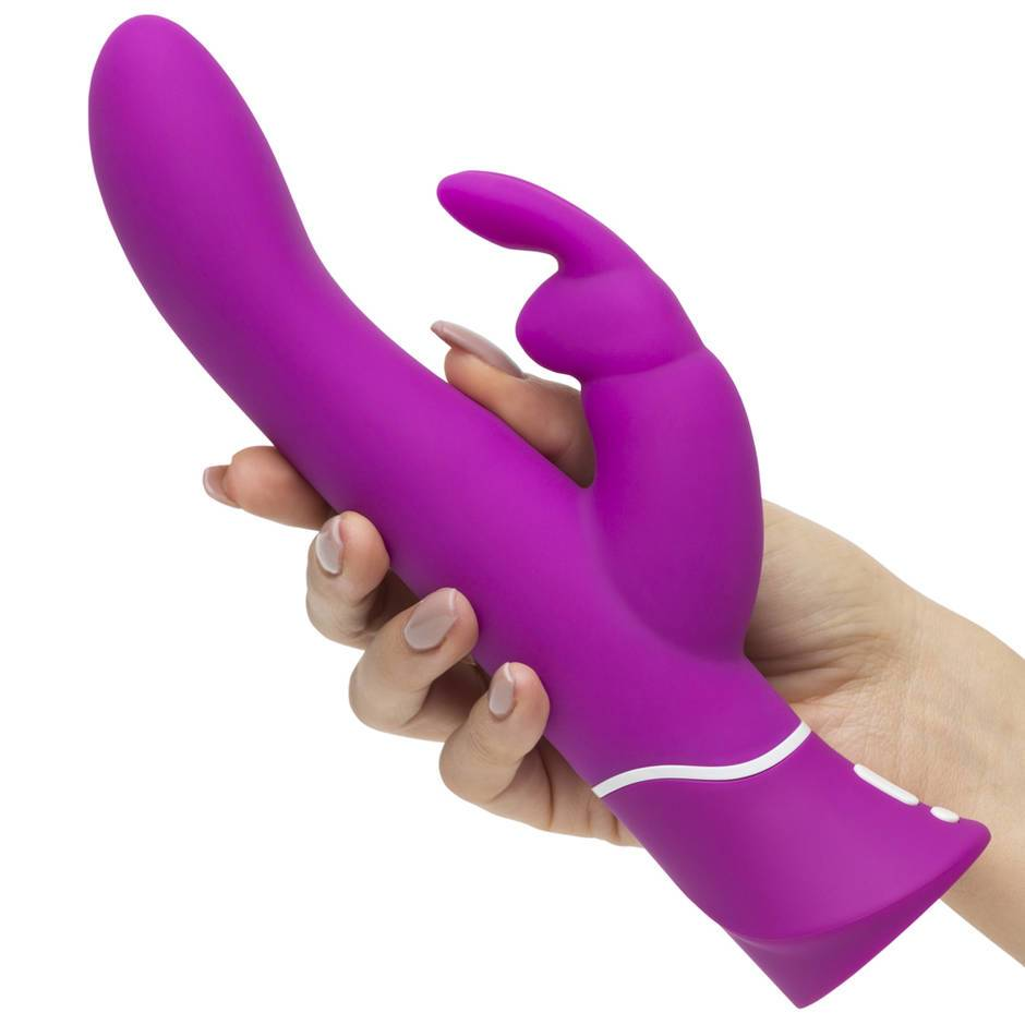 Купить лиловый вибратор-кролик curve rechargeable rabbit vibrator - 25,4 см. Image