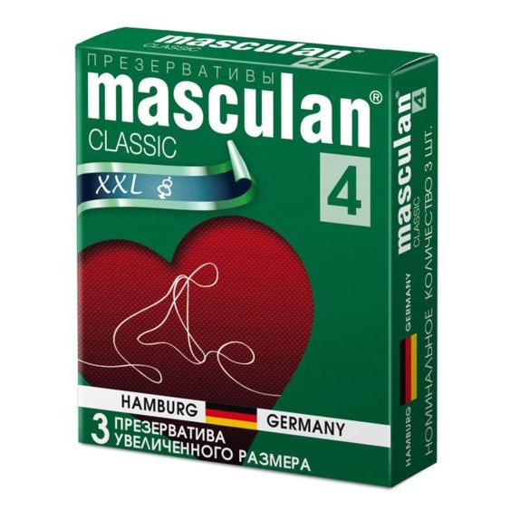 Купить презервативы masculan classic 4 xxl увеличенного размера - 3 шт. Image