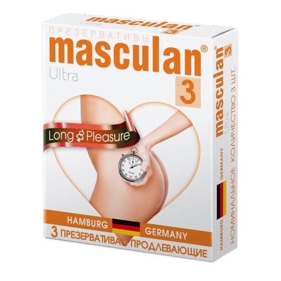 Купить презервативы masculan long pleasure с продлевающим эффектом - 3 шт. Image