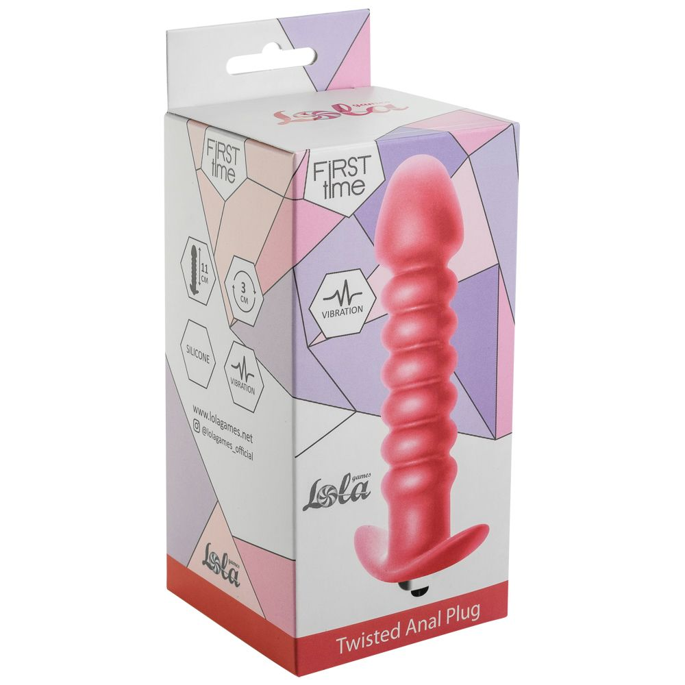 Купить розовая анальная вибропробка twisted anal plug - 13 см. Image