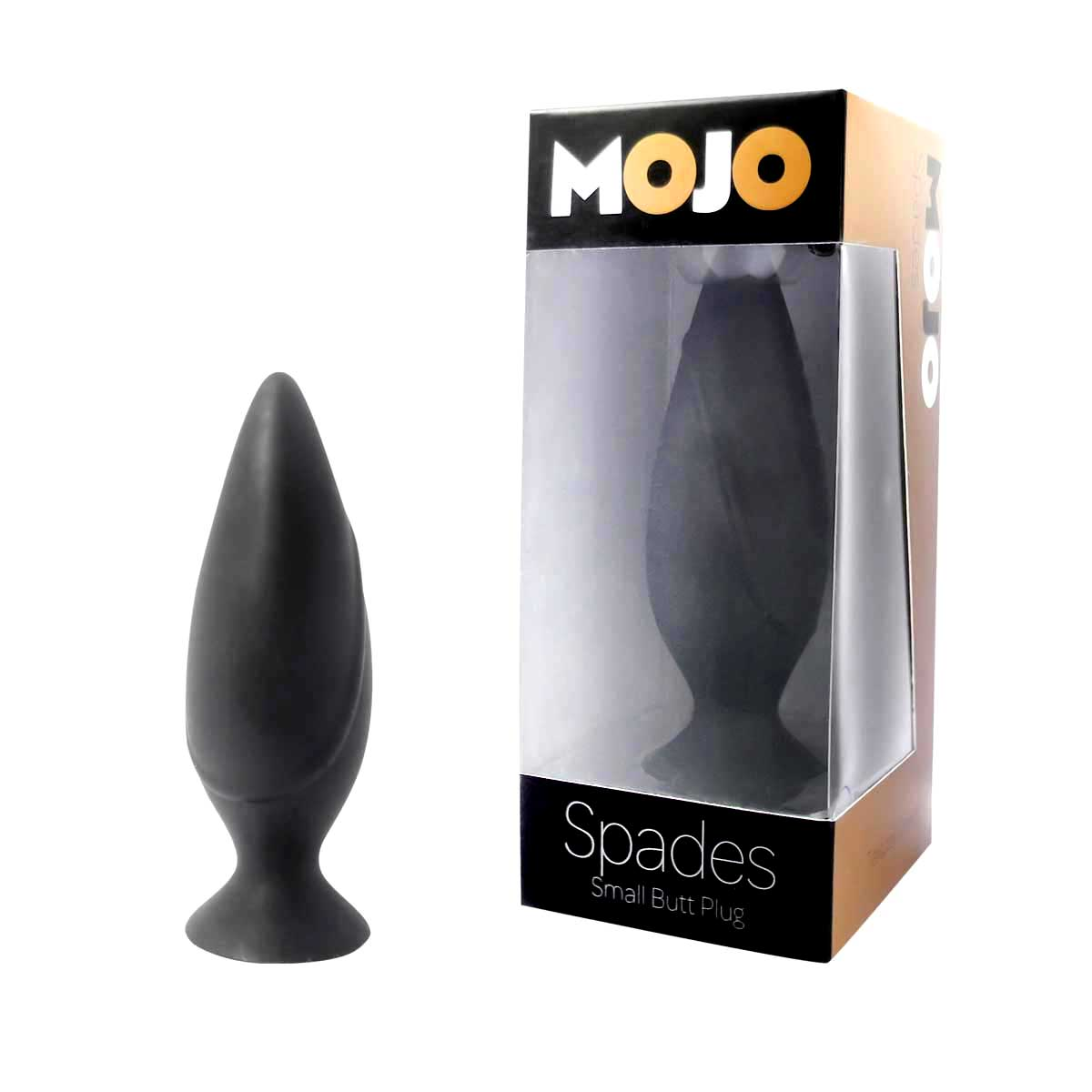 Купить черная большая анальная пробка mojo spades large butt plug - 12 см. Image