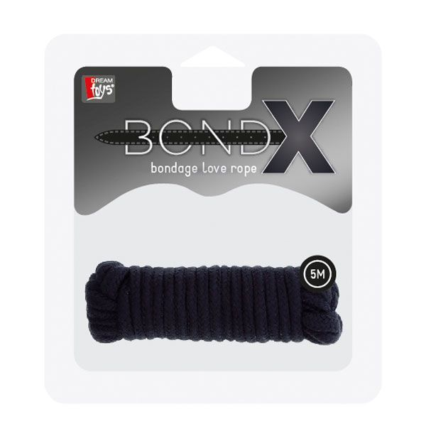 Купить чёрная веревка для связывания bondx love rope - 5 м. Image