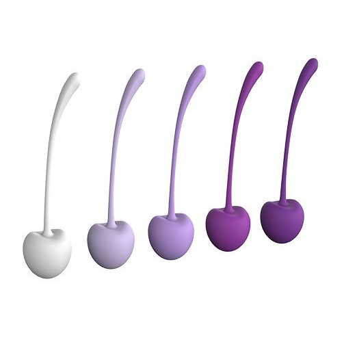 Купить набор из 5 фиолетово-белых шариков cherry kegel exercisers Image