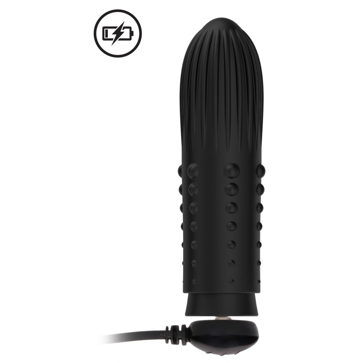 Купить черная вибропуля turbo rechargeable bullet lush - 9,8 см. Image