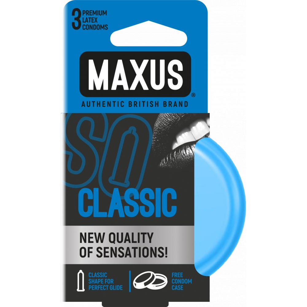 Купить классические презервативы в железном кейсе maxus classic - 3 шт. Image