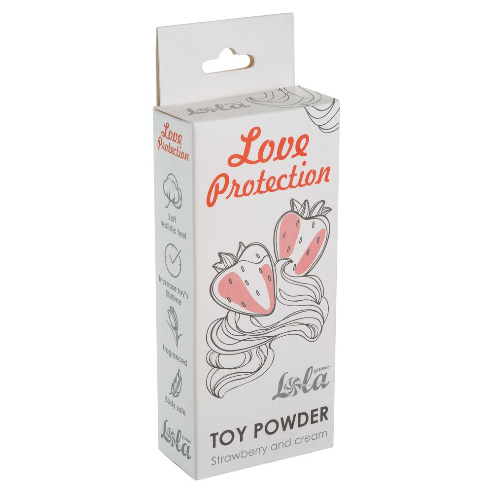 Купить пудра для игрушек love protection с ароматом клубники со сливками - 15 гр. Image