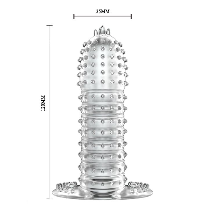 Купить закрытая прозрачная насадка crystal sleeve - 12 см. Image