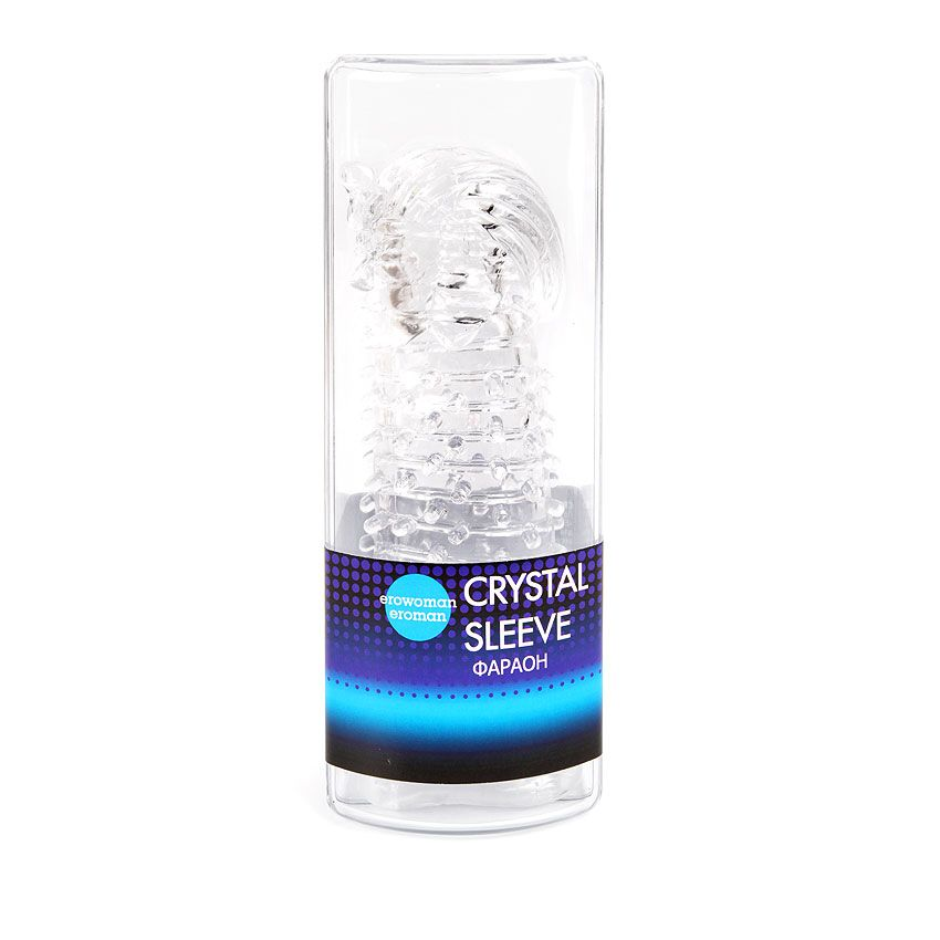 Купить закрытая прозрачная насадка на пенис crystal sleeve faraon - 13,5 см. Image