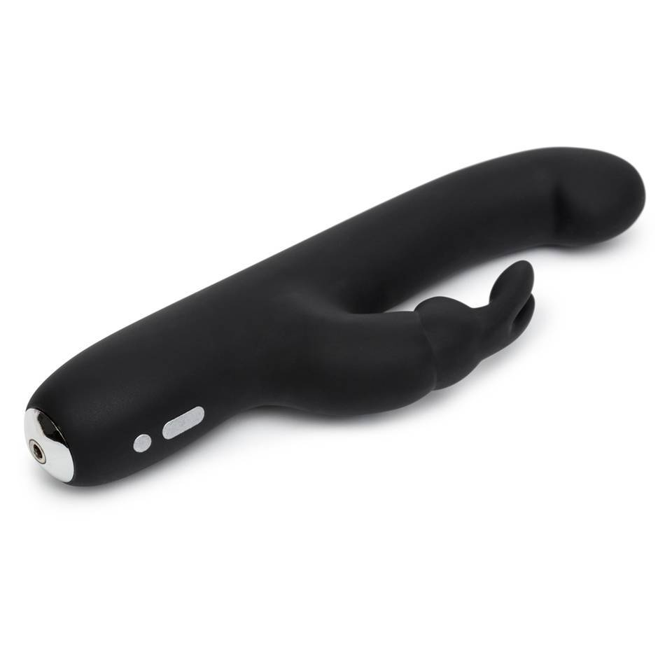 Купить чёрный вибратор slimline g-spot rechargeable rabbit vibrator - 24,1 см. Image