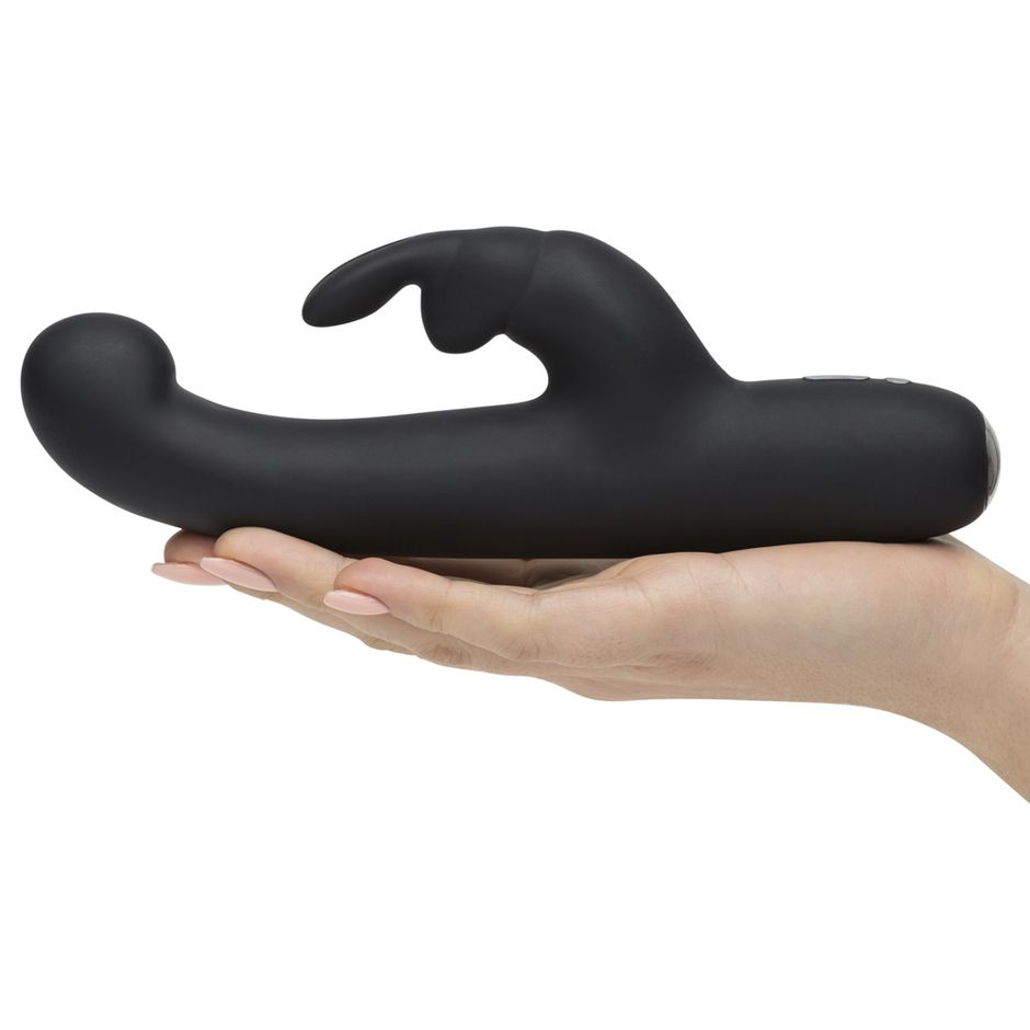 Купить чёрный вибратор slimline g-spot rechargeable rabbit vibrator - 24,1 см. Image