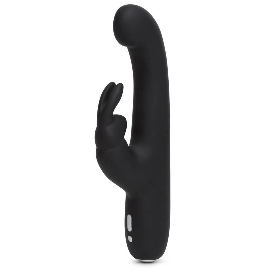 Купить чёрный вибратор slimline g-spot rechargeable rabbit vibrator - 24,1 см. Image