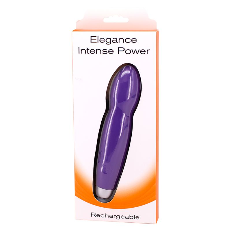 Купить фиолетовый мини-вибромассажер elegance intense power - 14 см. Image