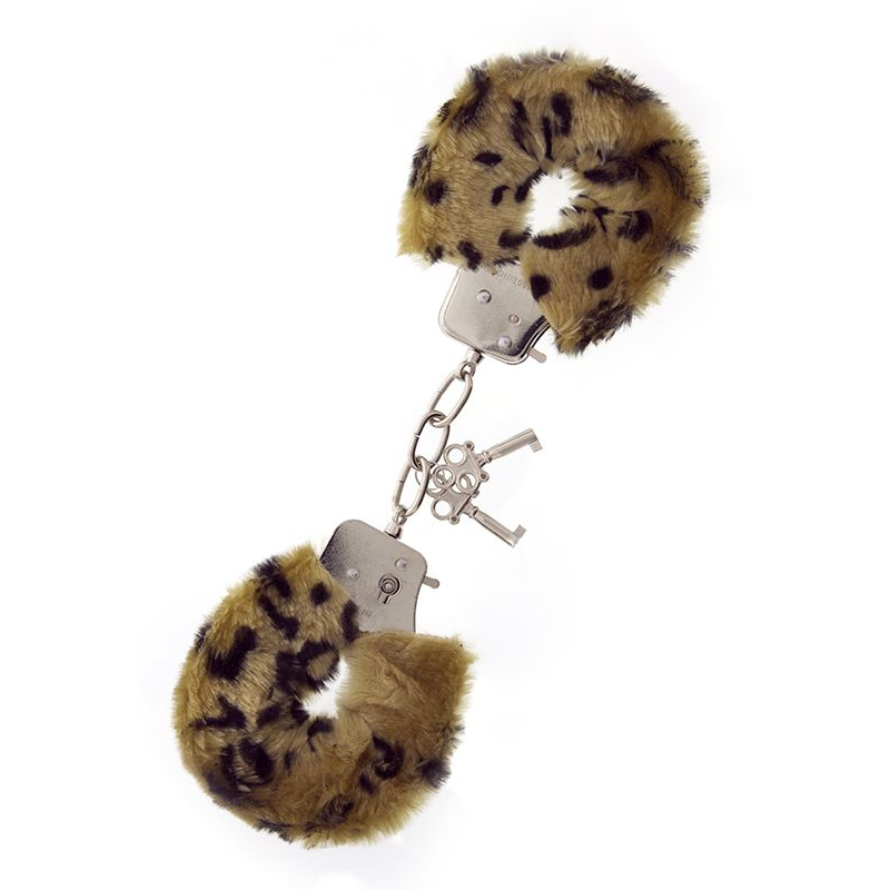 Купить леопардовые наручники metal handcuff with plush leopard Image