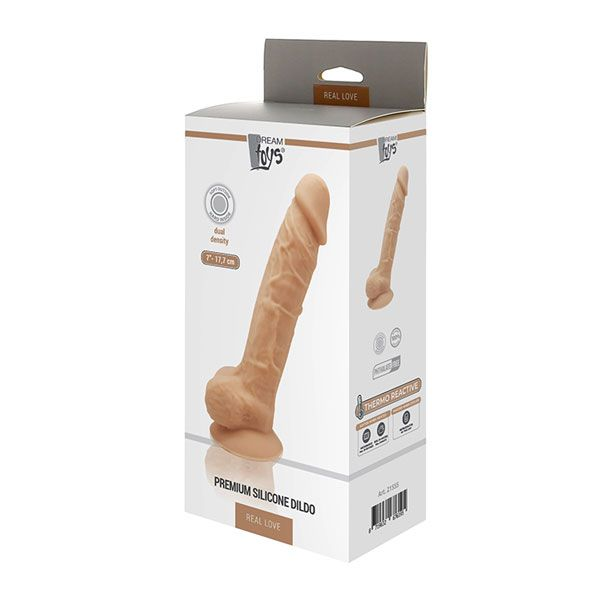 Купить телесный реалистичный фаллоимитатор dildo 7inch flesh - 17,7 см. Image