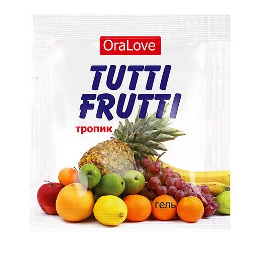 Купить саше гель-смазки tutti-frutti со вкусом тропических фруктов - 4 гр. Image