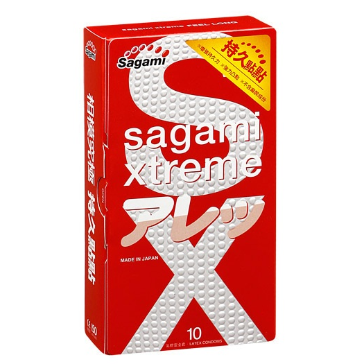 Купить утолщенные презервативы sagami xtreme feel long с точками - 10 шт. Image