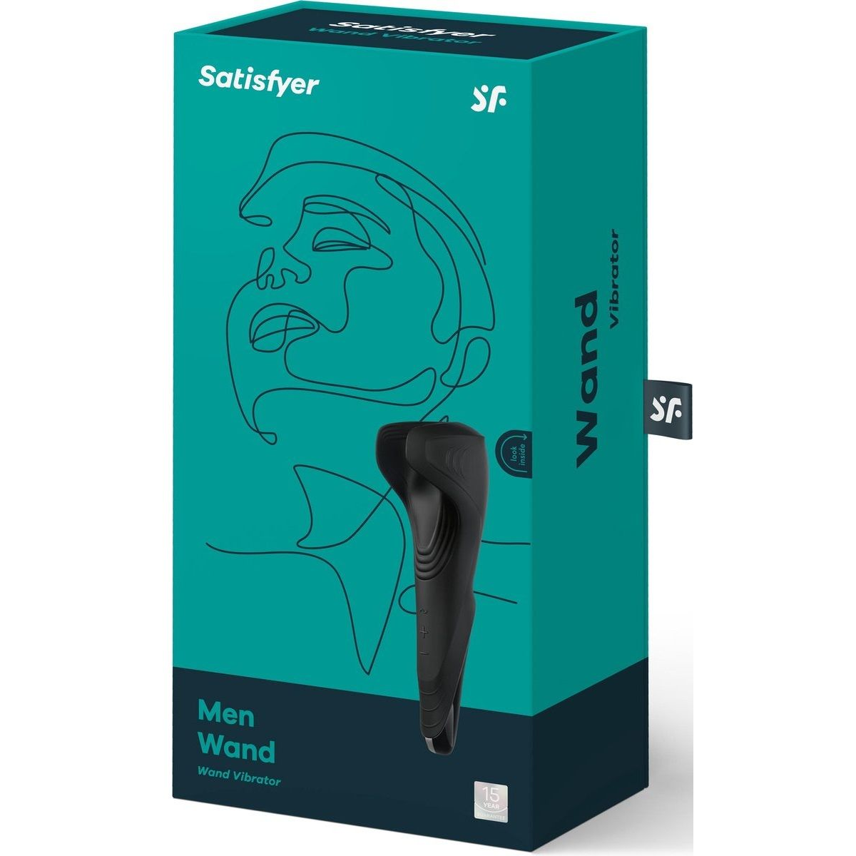 Купить чёрный нереалистичный мастурбатор с вибрацией satisfyer men wand Image