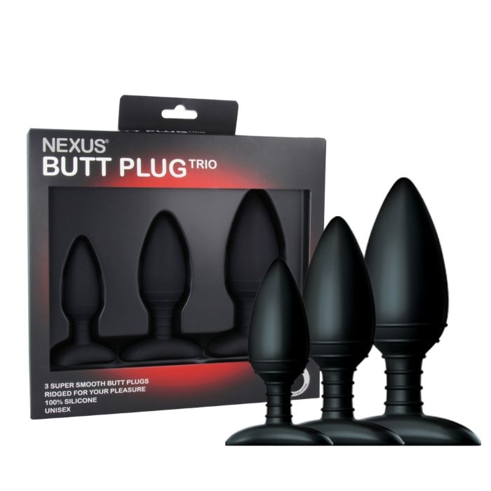 Купить набор из 3 черных анальных втулок nexus butt plug trio set Image