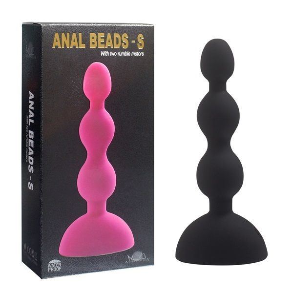 Купить черный анальный вибростимулятор anal beads s - 14,5 см.  Image