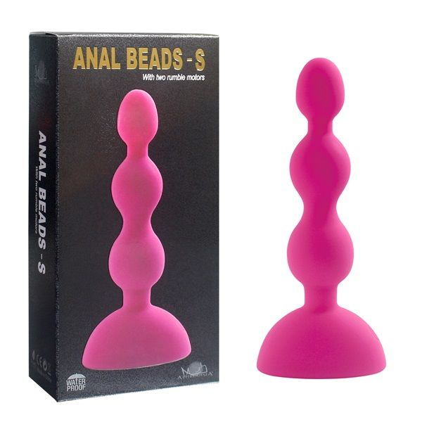 Купить розовый анальный вибростимулятор anal beads s - 14,5 см.  Image