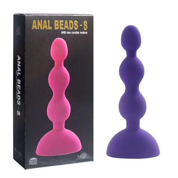 Купить фиолетовый анальный вибростимулятор anal beads s - 14,5 см.  Image