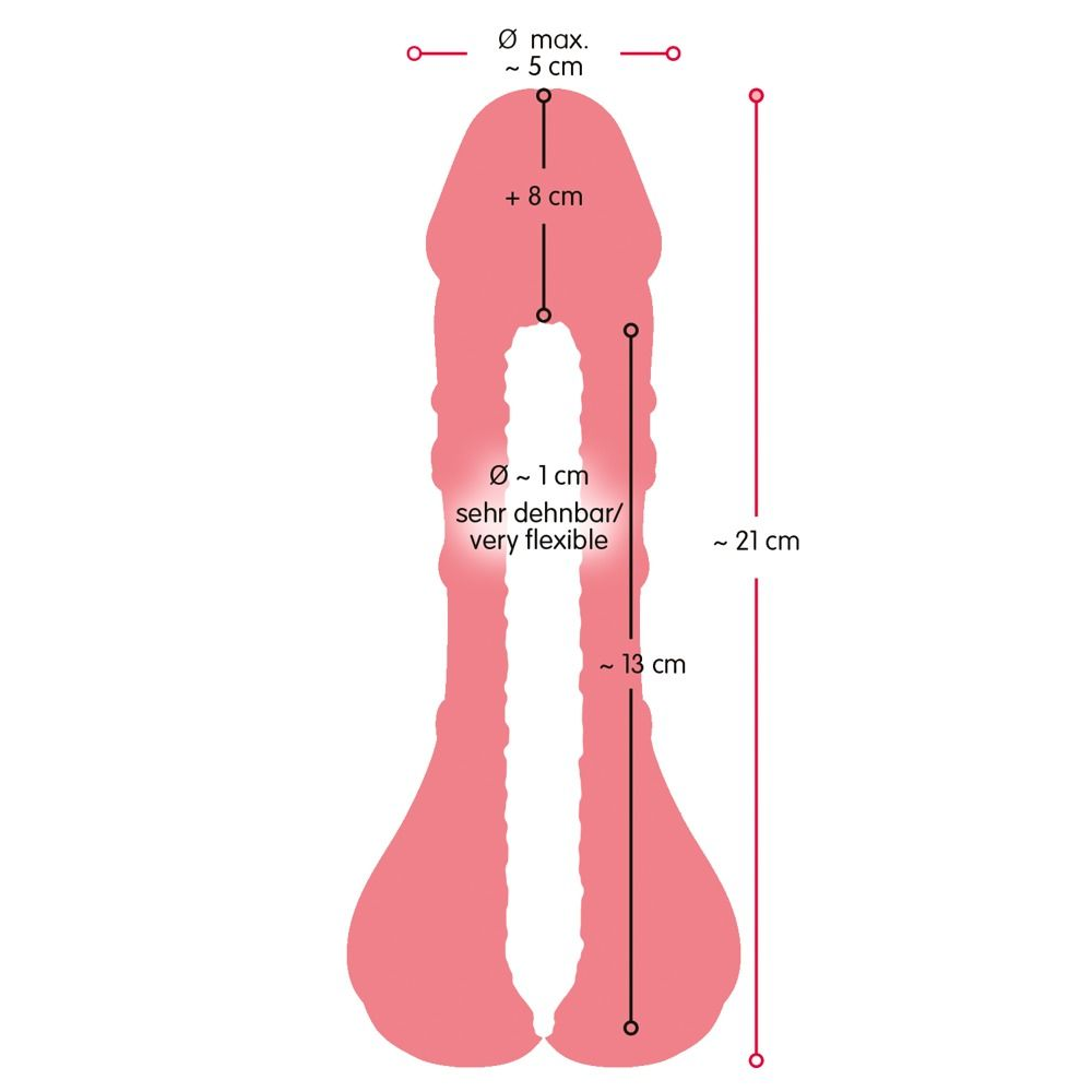 Купить телесная насадка-мастурбатор 2-in-1 extension masturbator - 21 см. Image