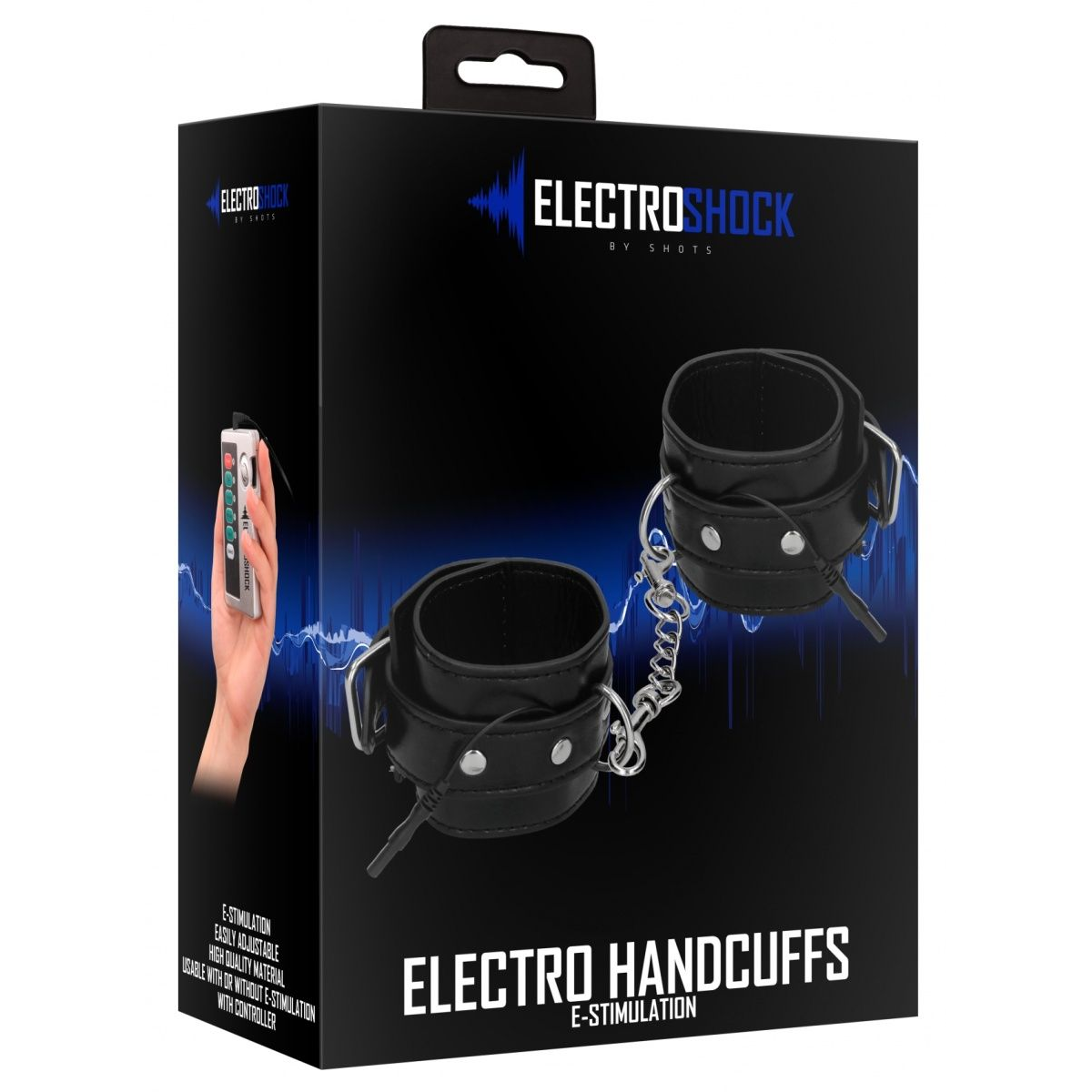 Купить черные наручники с электростимуляцией electro handcuffs Image