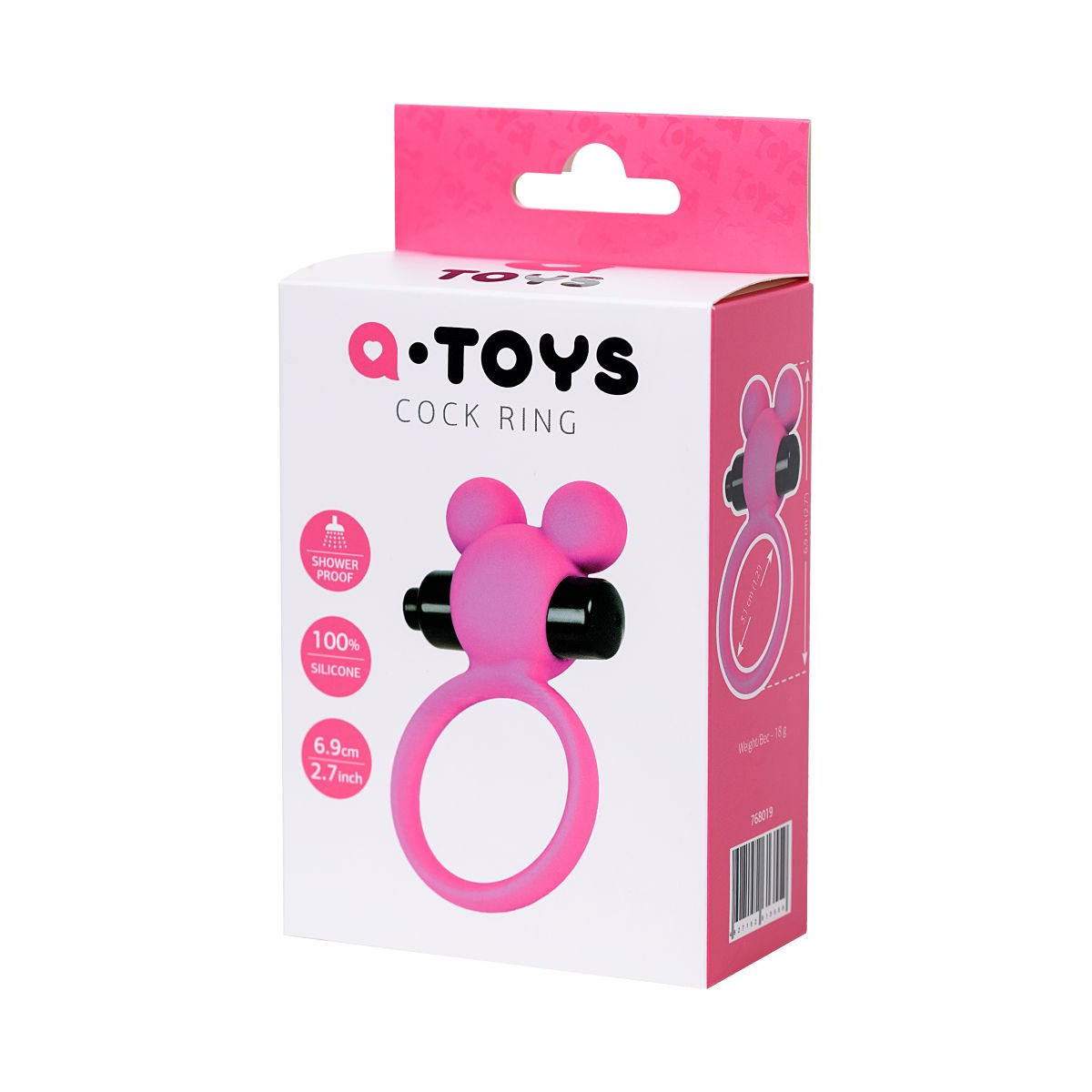 Купить розовое виброкольцо на пенис a-toys Image