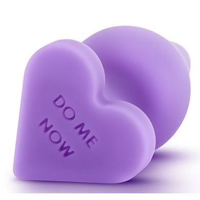 Купить фиолетовая анальная пробка naughty candy heart do me now - 8,9 см. Image