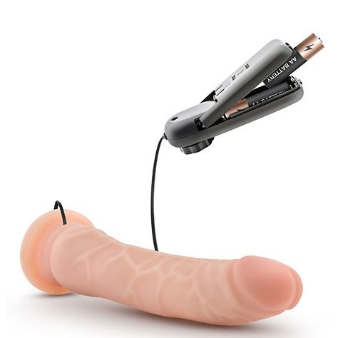 Купить телесный вибратор 8.5 inch vibrating realistic cock with suction cup - 21,6 см. Image