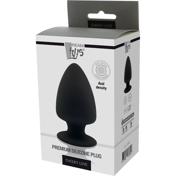 Купить черная анальная пробка premium silicone plug m - 11 см.  Image