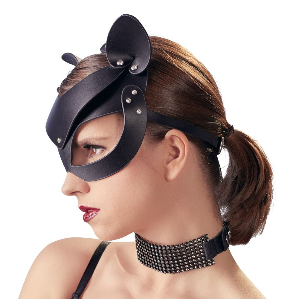 Купить маска на глаза с ушками cat mask rhinestones Image