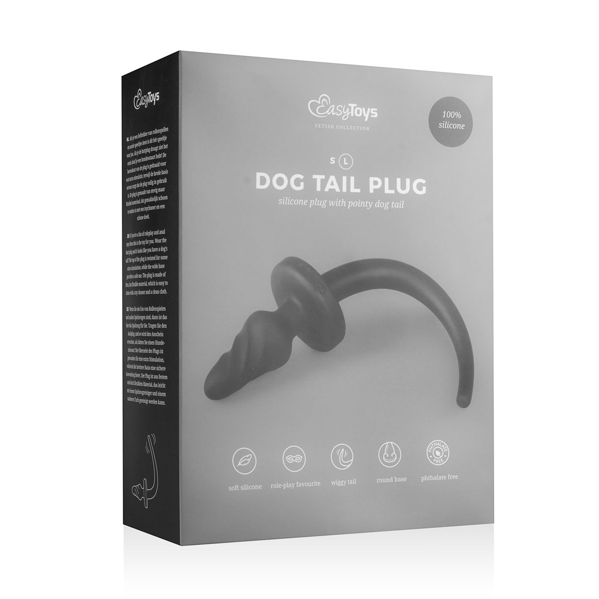 Купить черная витая анальная пробка dog tail plug с хвостом Image