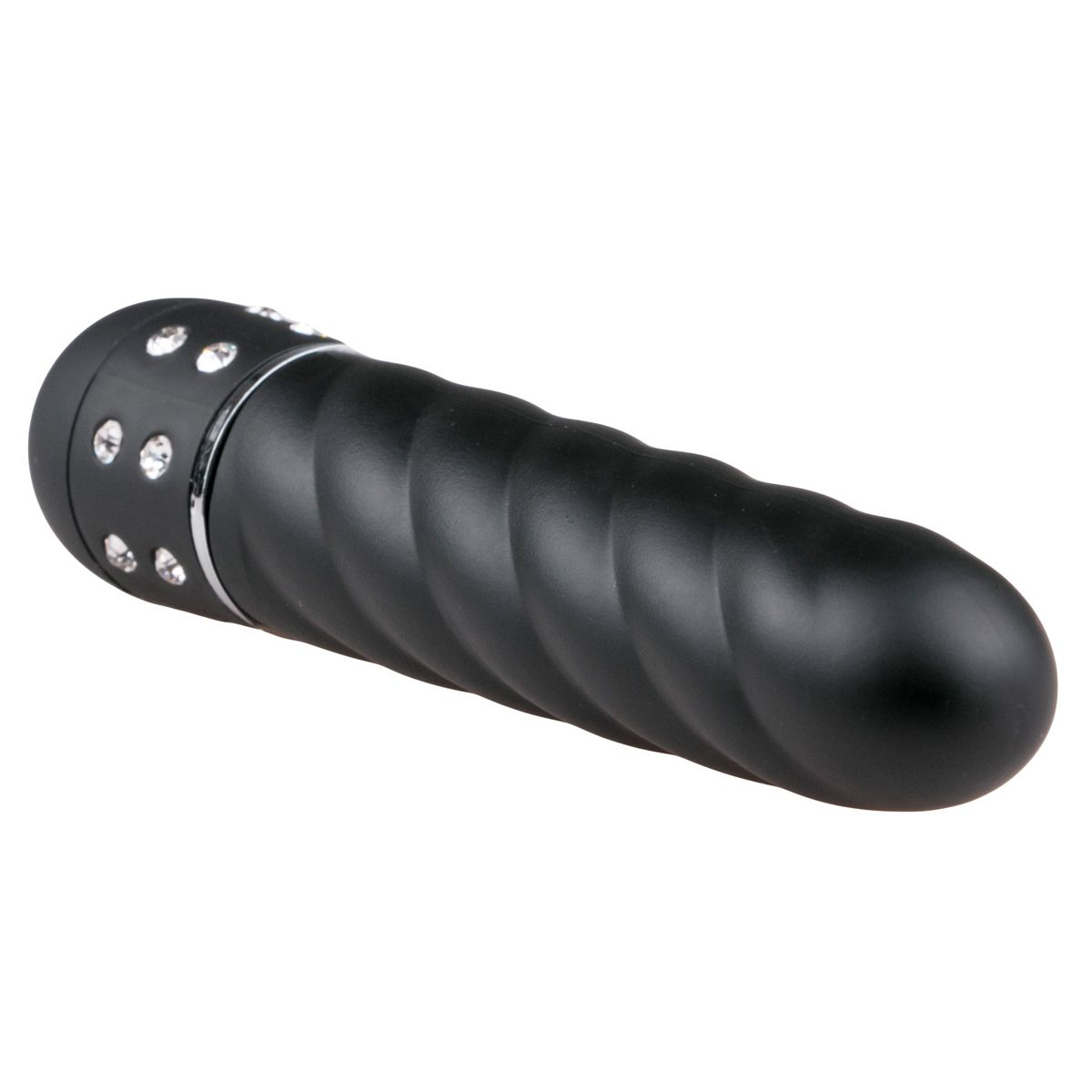 Купить черный мини-вибратор diamond twisted vibrator - 11,4 см. Image