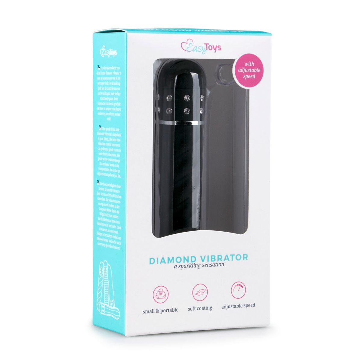 Купить черный мини-вибратор diamond twisted vibrator - 11,4 см. Image