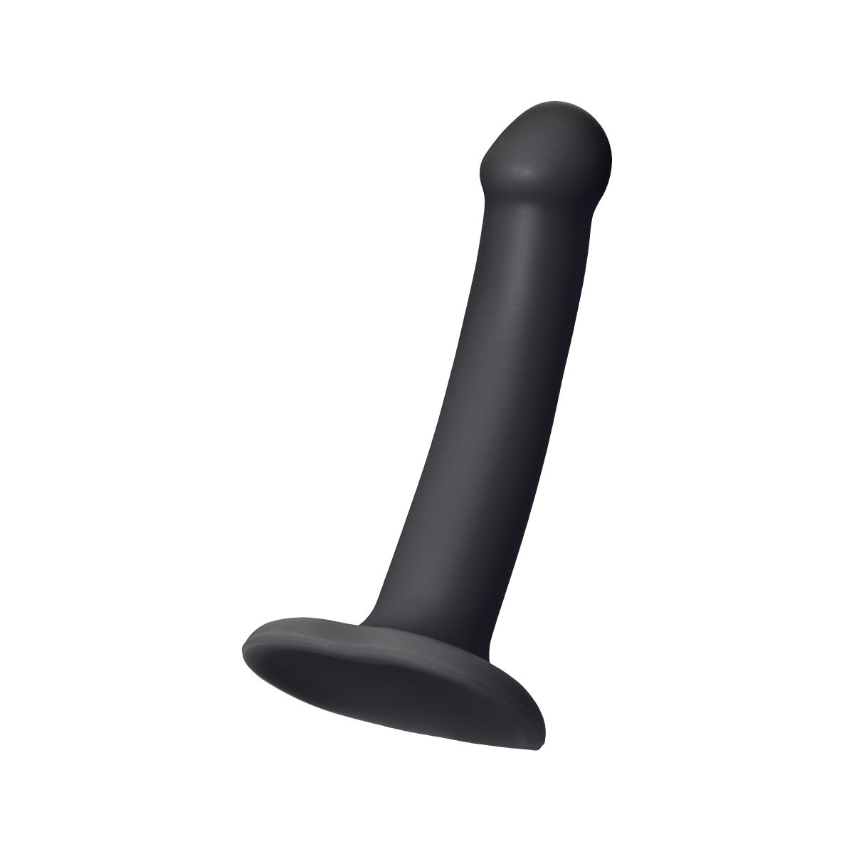 Купить черный фаллос на присоске silicone bendable dildo s - 17 см. Image