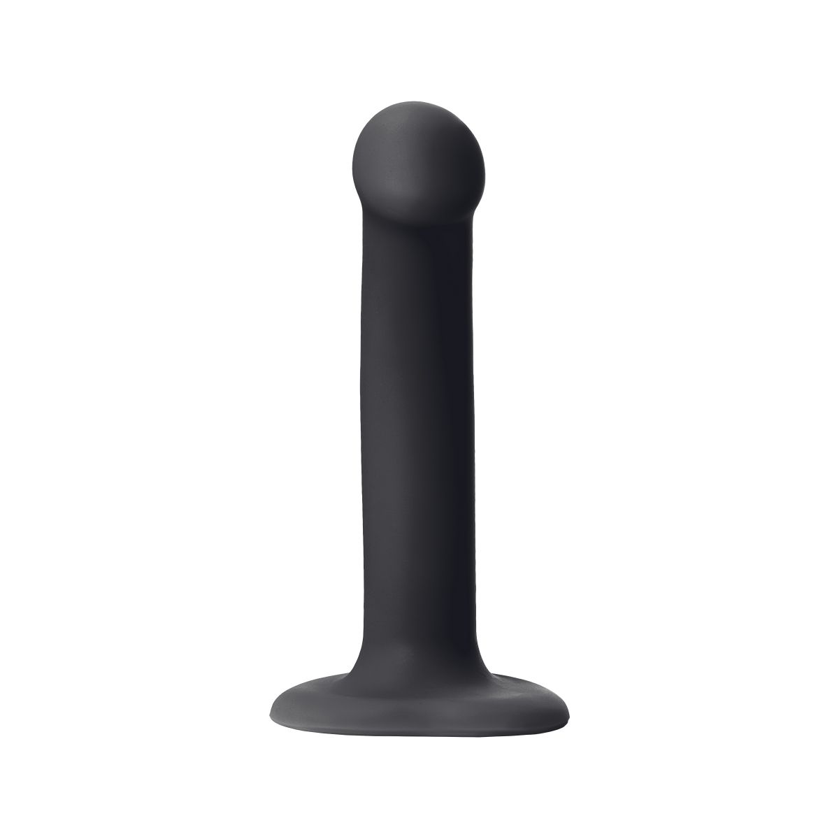 Купить черный фаллос на присоске silicone bendable dildo s - 17 см. Image