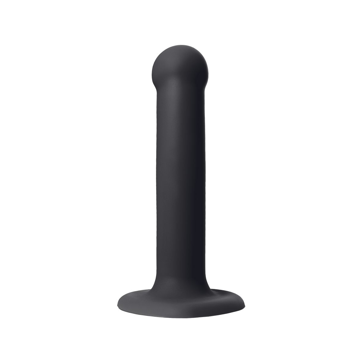 Купить черный фаллос на присоске silicone bendable dildo s - 17 см. Image