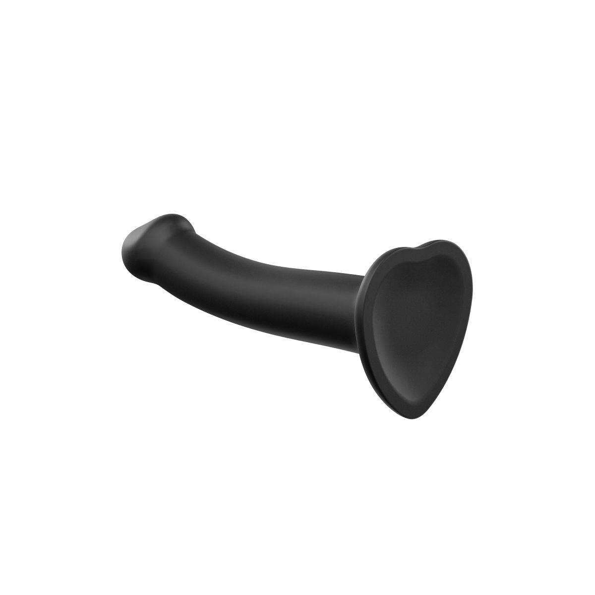 Купить черный фаллос на присоске silicone bendable dildo s - 17 см. Image