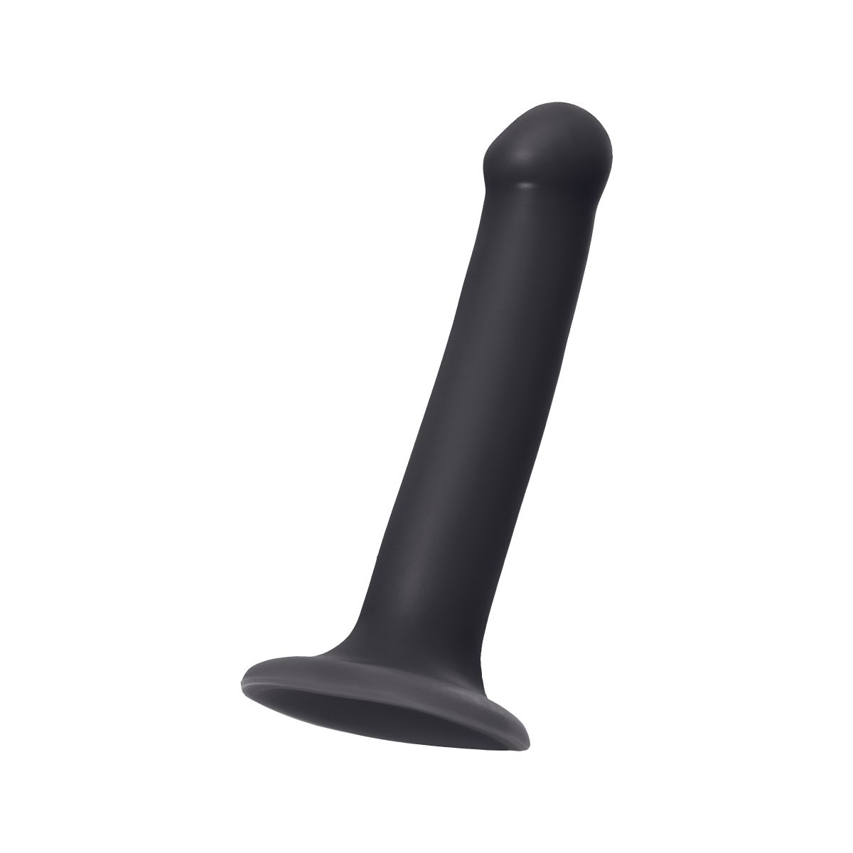 Купить черный фаллос на присоске silicone bendable dildo m - 18 см. Image