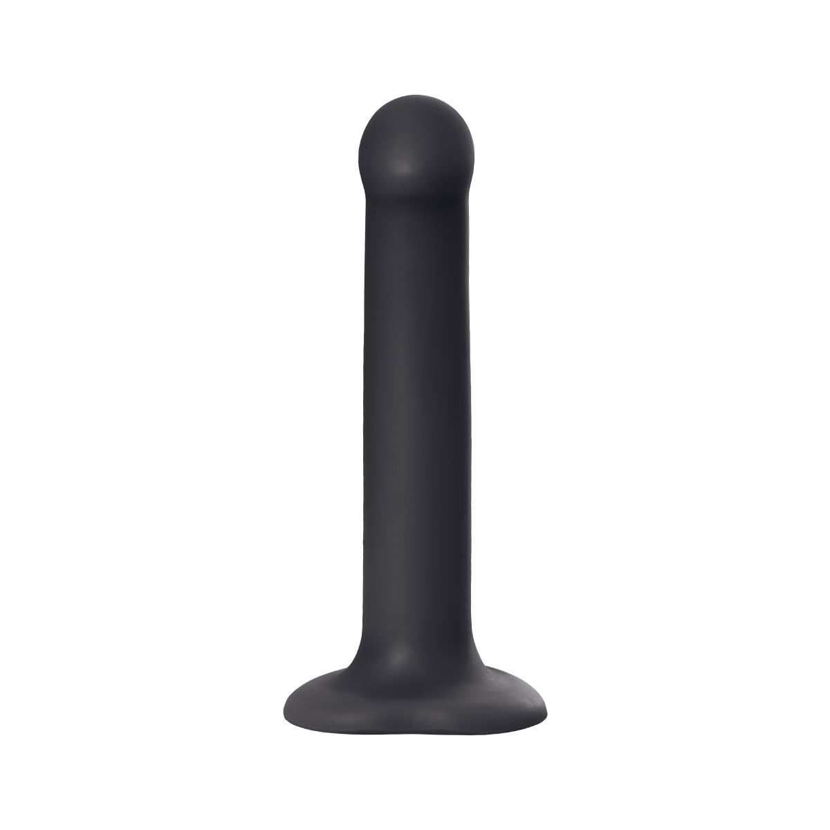 Купить черный фаллос на присоске silicone bendable dildo m - 18 см. Image