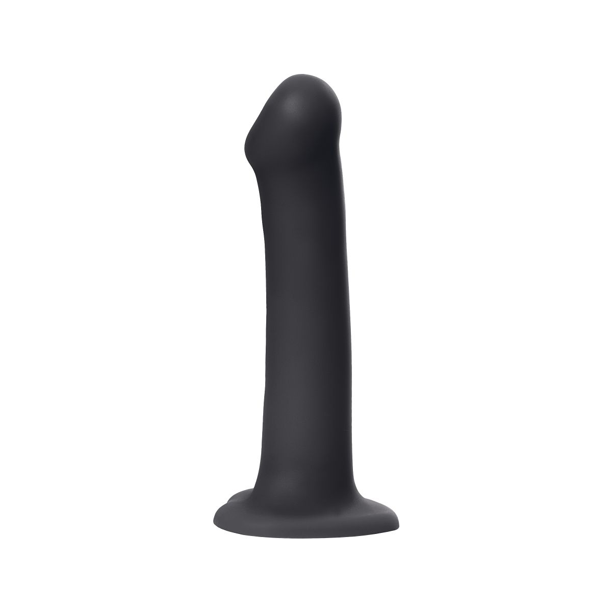 Купить черный фаллос на присоске silicone bendable dildo l - 19 см. Image