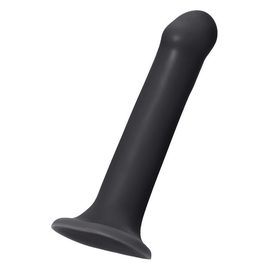 Купить черный фаллос на присоске silicone bendable dildo l - 19 см. Image