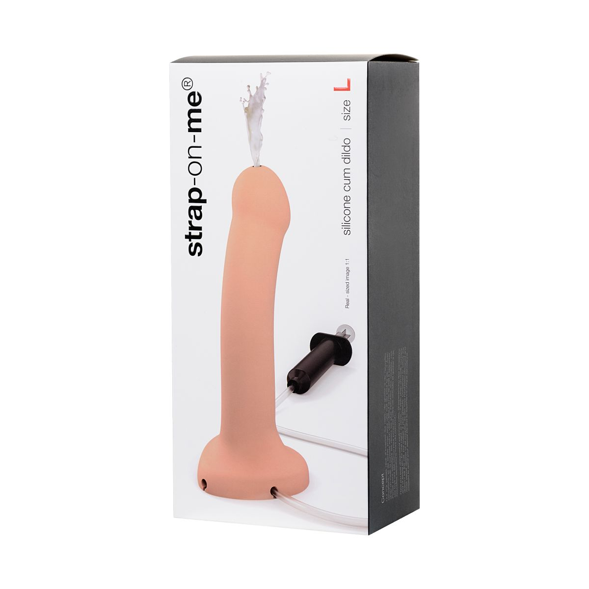 Купить телесный фаллос с имитацией эякуляции silicon cum dildo l - 19,6 см. Image