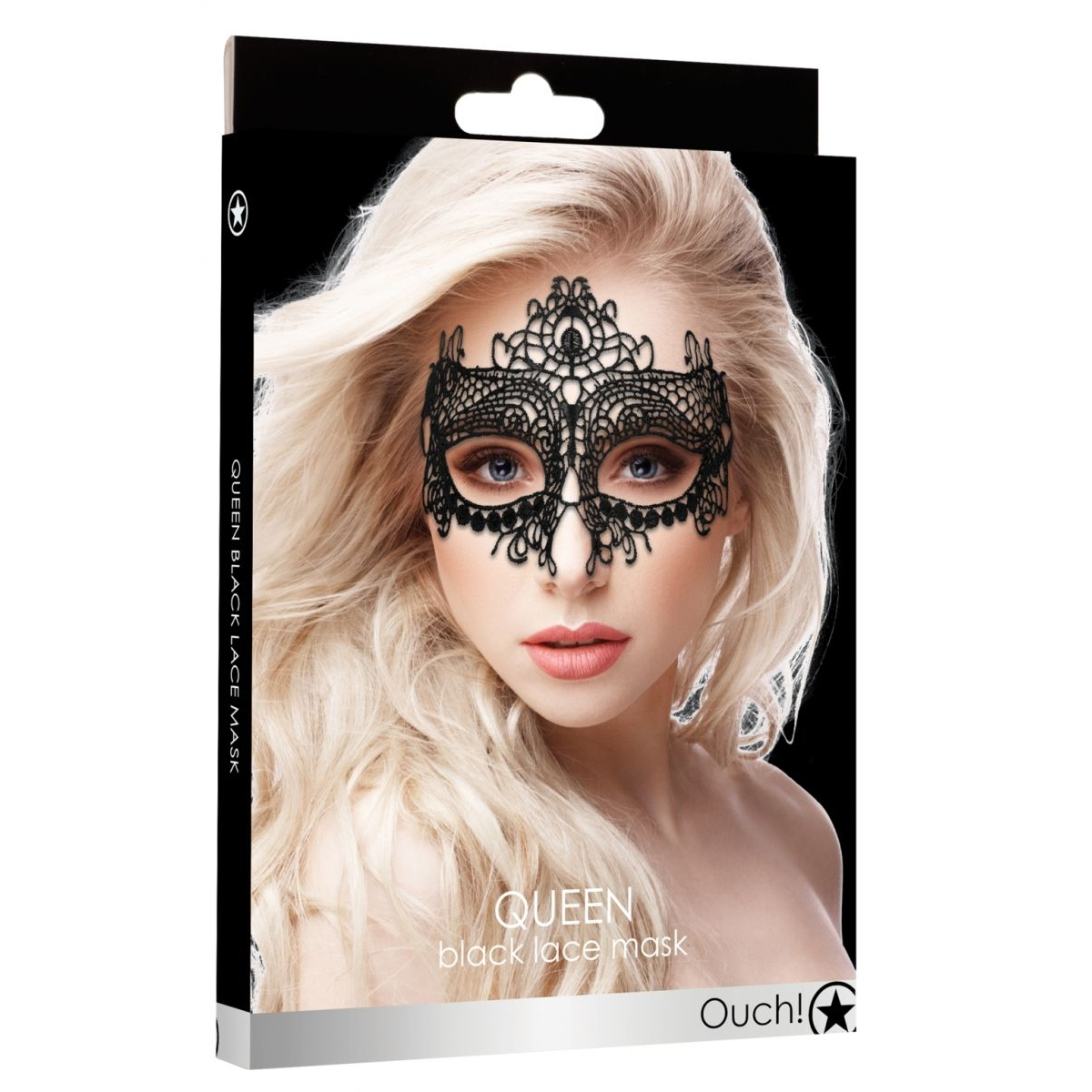 Купить черная кружевная маска на глаза queen black lace mask Image