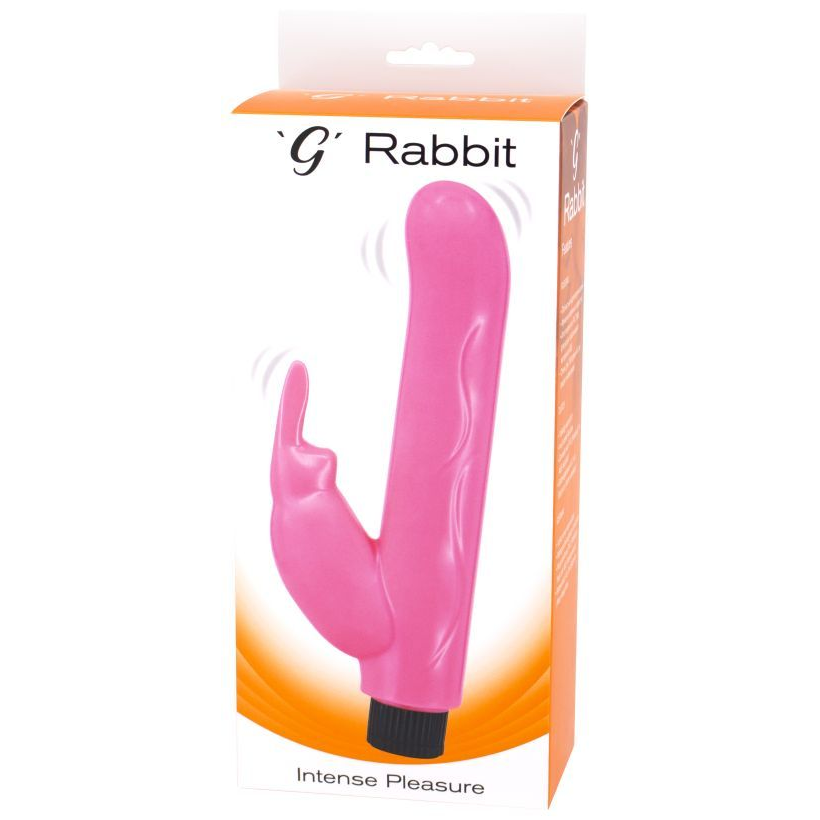 Купить розовый вибромассажер с клиторальным отростком g rabbit - 15 см. Image