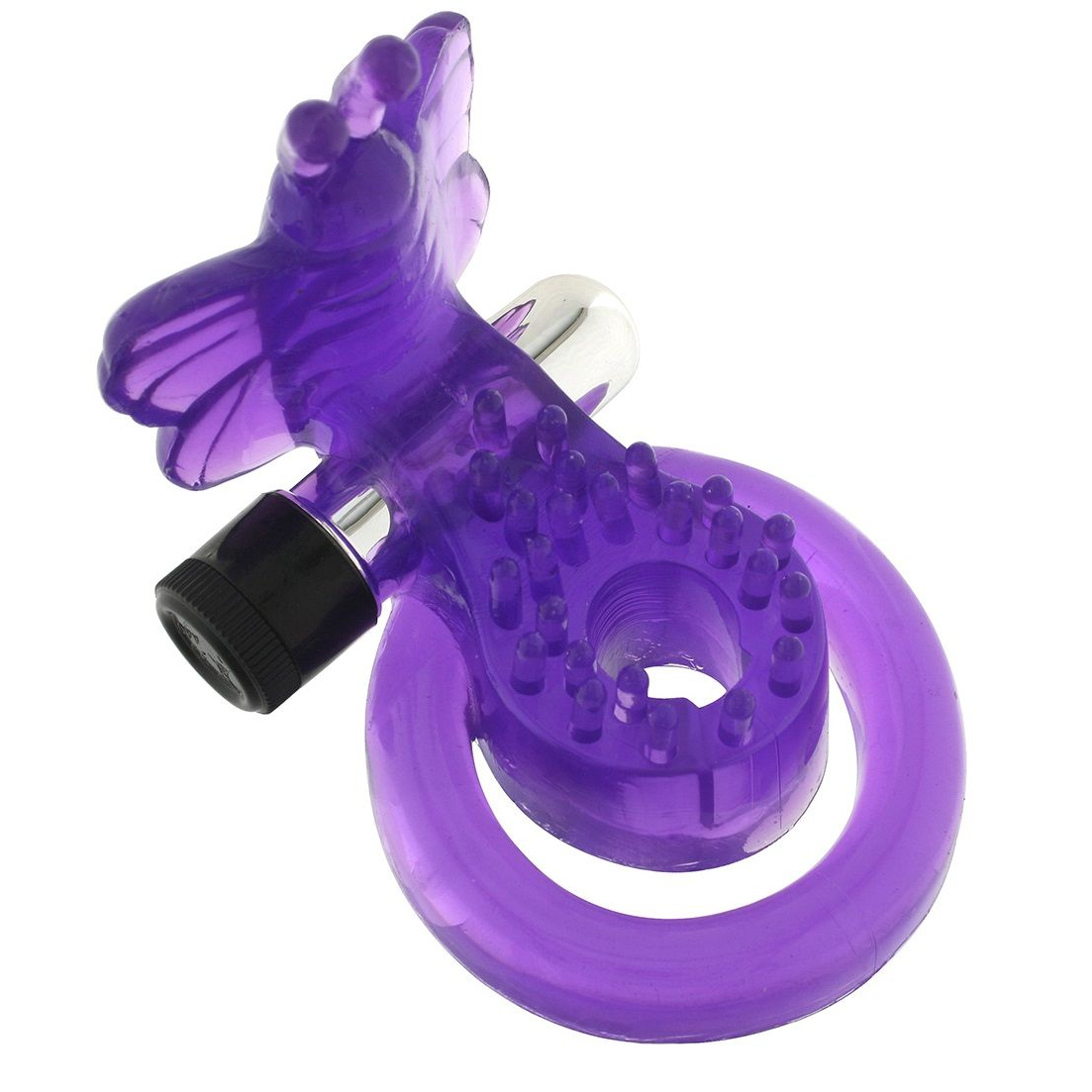 Купить эрекционное кольцо с вибрацией cock&amp;amp;ball ring butterfly jelly vibe Image