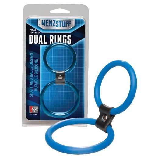 Купить синее двойное эрекционное кольцо dual rings blue Image