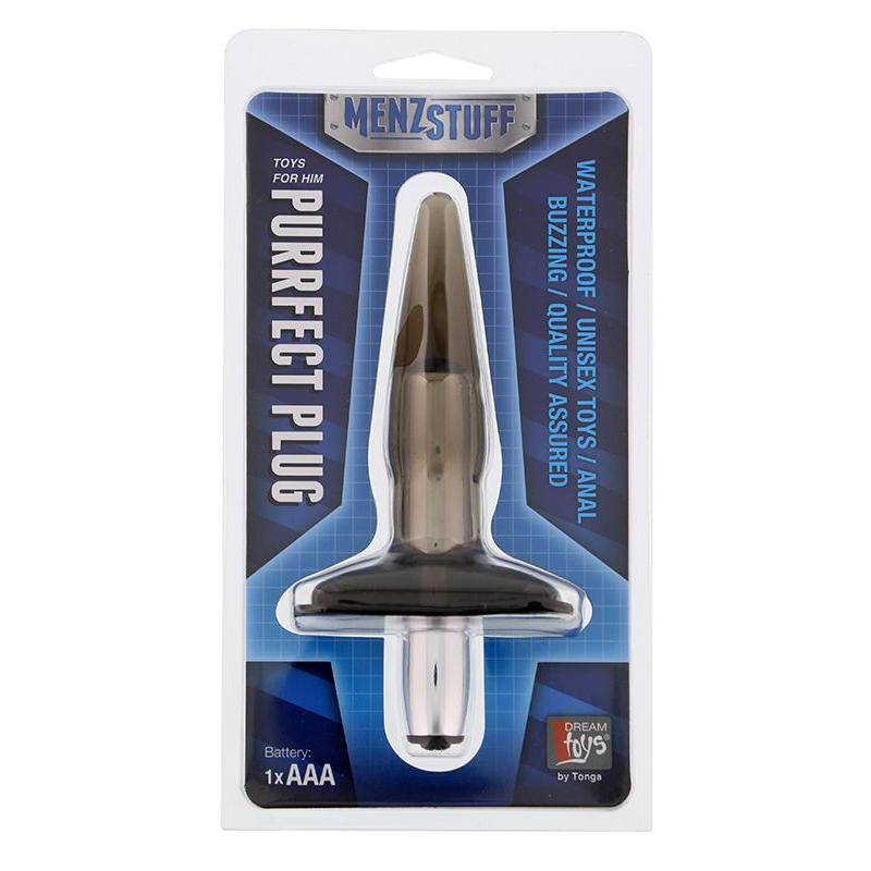 Купить дымчатая вибровтулка purrfect plug smoke - 9,5 см. Image